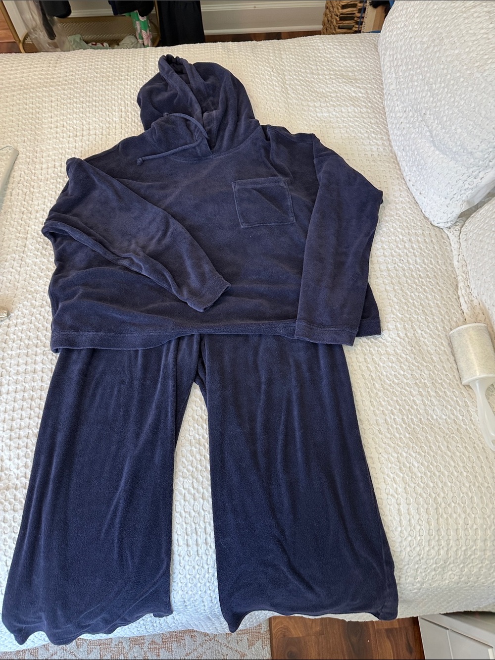 GAP Plush Navy Hooded terry Set